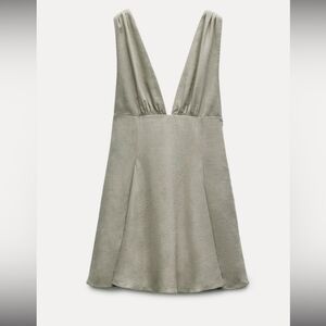 ZARA LINEN BLEND SHORT DRESS